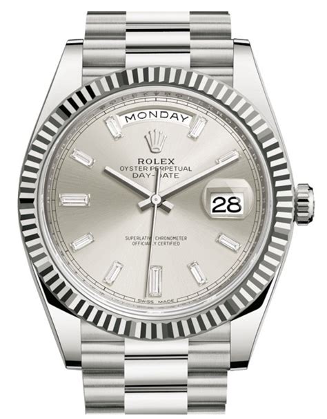 rolex day-date replicas silverdial|rolex day date silver.